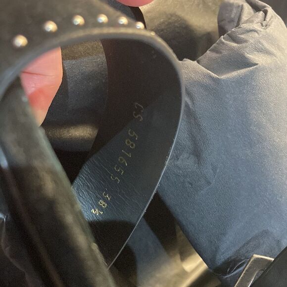 Saint Laurent PEAR BUCK SUEDE SANDAL WOMENS SZ 38+ 8.5 - Picture 7 of 14